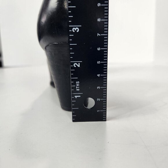 Frye Jennifer Heeled Western Ankle Boot Womens 6.5 Black Leather Pointed Toe - Picture 11 of 13